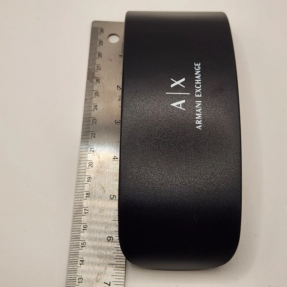 Armani Exchange Hard Eyeglass Case Black Clamshell Logo Sunglasses Protective